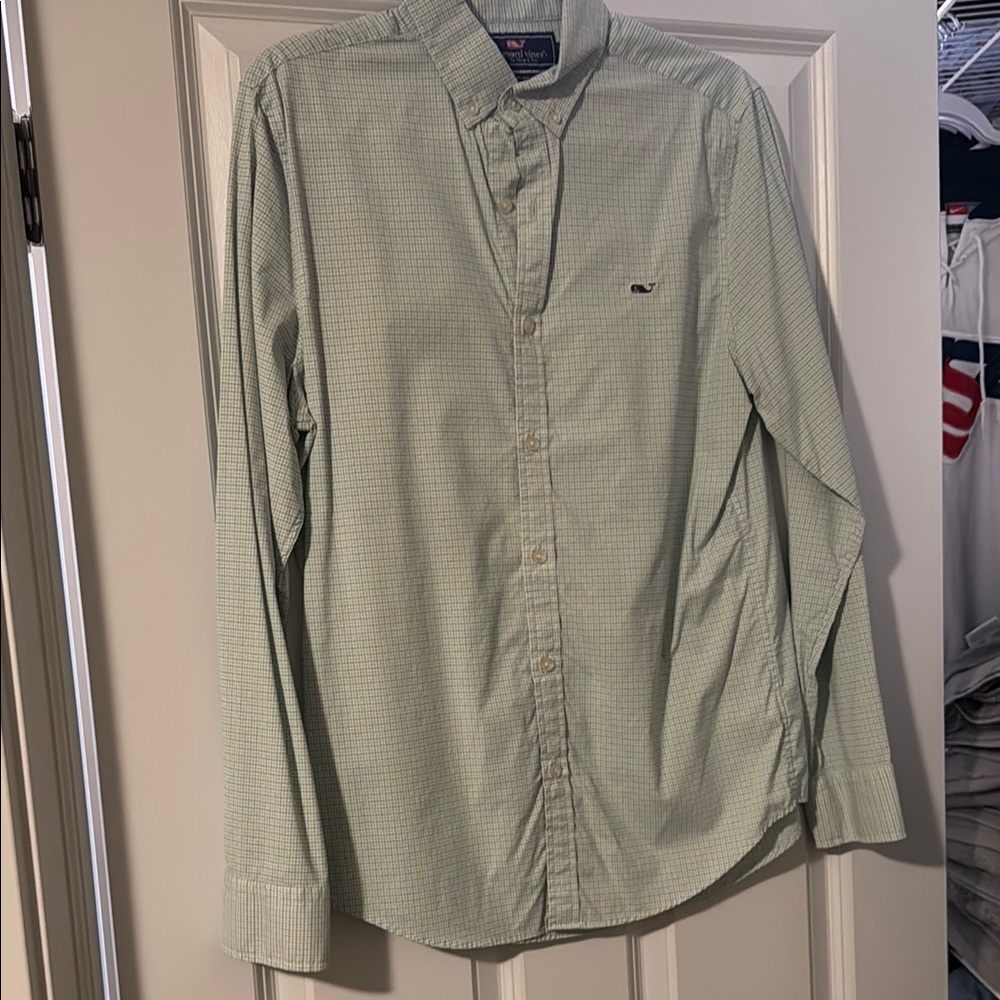 Vineyard Vines Green Casual Button Down Shirt